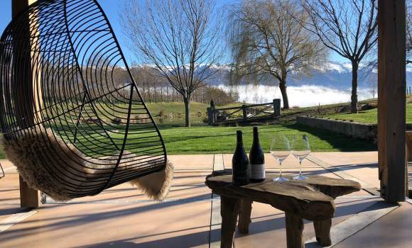 Cloudy Bay Wine on the patio