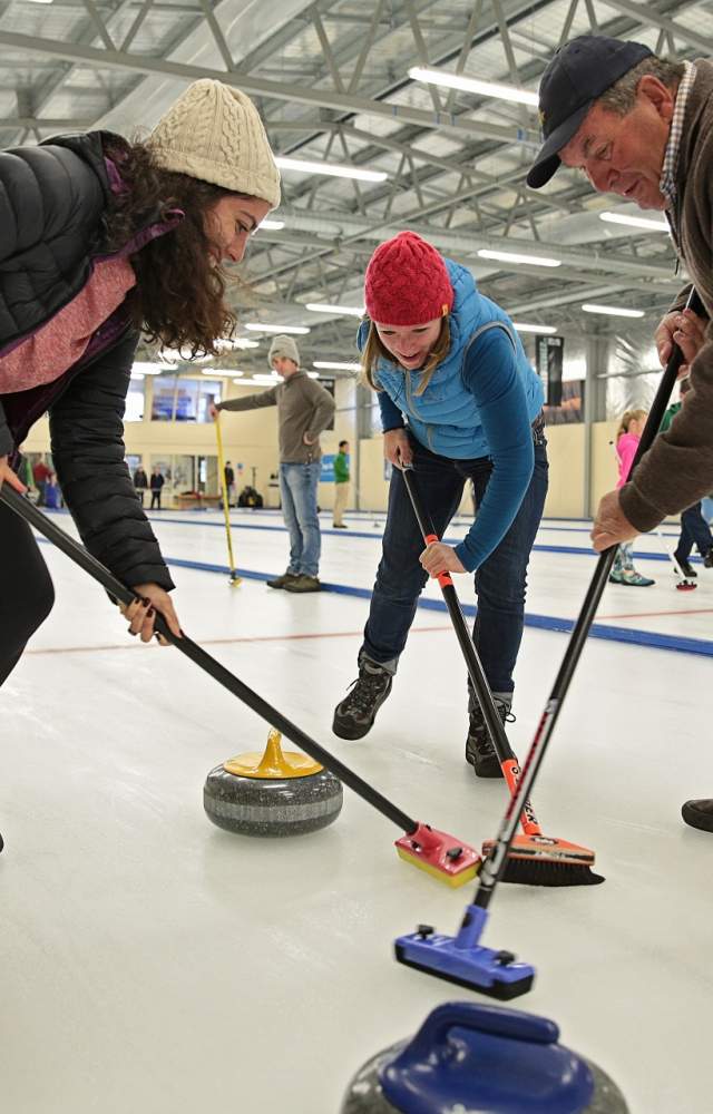 Curling in Naseby Sweeping is key